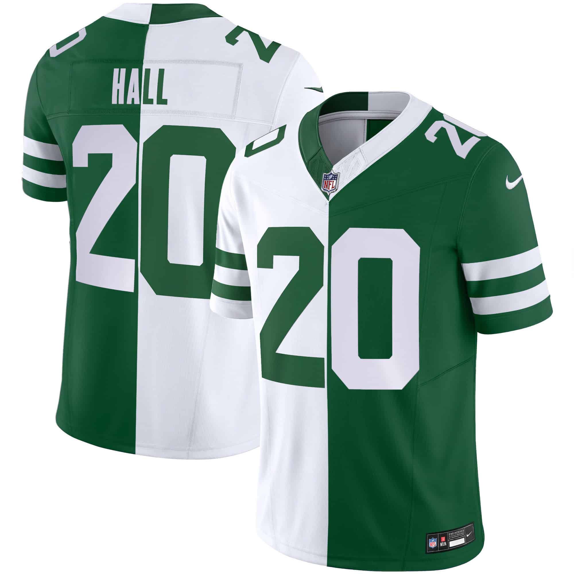 Men New York Jets #20 Hall White with green 2024 Nike Limited NFL Jersey->indianapolis colts->NFL Jersey